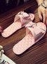 Bow Decor LOVE Casual House Slippers