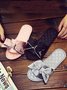 Bow Decor LOVE Casual House Slippers