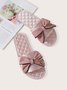 Bow Decor LOVE Casual House Slippers