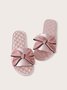 Bow Decor LOVE Casual House Slippers