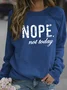 Women's Text Letters Crew Neck Casual Spring/Fall Long Sleeve Sweatshirt