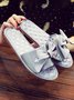 Bow Decor LOVE Casual House Slippers