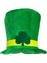 Velvet Topper Irish Day Green Shamrock Plaid Holiday Party Accessories