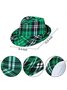 Beanie Irish Day Green Shamrock Plaid Holiday Party Accessories