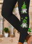 Leggings Casual Four-Leaf Clover Regular Fit Leggings