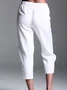 JFN Casual Loose Cotton Plain Pants