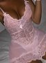 Valentine's Day Lace Suspender Skirt Thong Sexy Lingerie Set