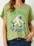 Women's Shamrock Short Sleeve Tee T-shirt Crew Neck Casual Summer Top