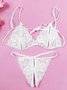 Valentine's Day Lace Open File Sexy Lingerie Set