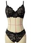 Valentine's Day Lace High Elasticity Breathable Underwire Sexy Lingerie Set