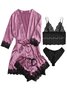 Valentine's Day Sexy Lace Pajamas Set of Four