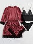 Valentine's Day Sexy Lace Pajamas Set of Four