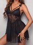 Valentine's Day Lace Suspender Skirt Thong Sexy Lingerie Set
