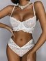 Valentine's Day Lace High Elasticity Breathable Underwire Sexy Lingerie Set