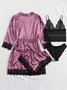 Valentine's Day Sexy Lace Pajamas Set of Four