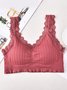 Lace Edge High Stretch Breathable Seamless Tank Top Underwear
