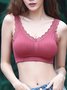Lace Edge High Stretch Breathable Seamless Tank Top Underwear