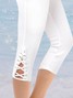 Lace Edge Knitted Casual Leggings
