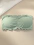 Ruffle Back Open Button Wrapped Chest