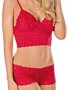 Valentine's Day Lace Bow Sexy Lingerie Set