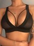 Valentine's Day Sheer Mesh Silk Stripe Sexy Bra