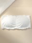 Ruffle Back Open Button Wrapped Chest
