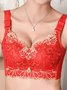 Soft Comfortable Lace Push Up Adjustable Wireless Bra