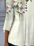 V Neck Elegant Floral Regular Fit Shirt