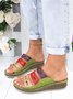 JFN  Women Casual Summer Color Comfy Low Heel Wedge Sandals