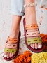 JFN  Women Casual Summer Color Comfy Low Heel Wedge Sandals