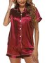 Cardigan Lapel Short Sleeve Shorts Pajamas Loose Casual Homewear Set