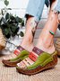 JFN  Women Casual Summer Color Comfy Low Heel Wedge Sandals