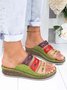 JFN  Women Casual Summer Color Comfy Low Heel Wedge Sandals