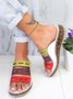 JFN  Women Casual Summer Color Comfy Low Heel Wedge Sandals