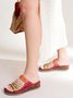JFN  Women Casual Summer Color Comfy Low Heel Wedge Sandals