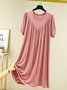 Soft and Comfortable Modal Loose Short Sleeve Nightdress