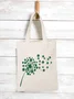 Women‘s Happy St. Patrick's Day Four-Leaf Clover Color Block Shopping Tote