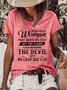 Women's Short Sleeve Tee T-shirt Summer Text Letters Cotton-Blend Crew ...