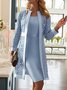 Mother of the groom/bride Dresses Plain Crew Neck Two-Piece Set