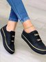 Chain Decor Lace-up Casual Skate Shoes