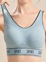 Alphabet Seamless Tank Push Up Sports Bra