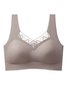 Lace Latex Seamless Wireless Tank Bra
