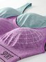 Alphabet Seamless Tank Push Up Sports Bra