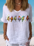 JFN Watercolor Hummingbirds Print Lounge Top