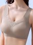 Lace Latex Seamless Wireless Tank Bra