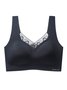 Lace Latex Seamless Wireless Tank Bra
