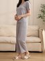Ice Silk Fabric Short-sleeved Trousers Homewear Two-piece Set