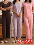 Ice Silk Fabric Short-sleeved Trousers Homewear Two-piece Set