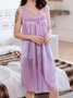 Sexy Lace Loose Ice Silk Nightdress