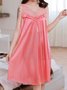 Sexy Lace Loose Ice Silk Nightdress